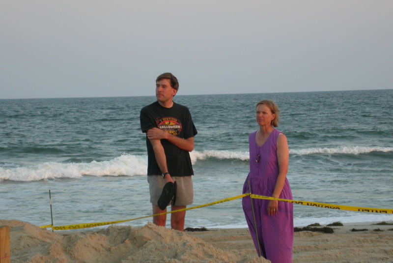 Steve and Sara exploring shipwreck site